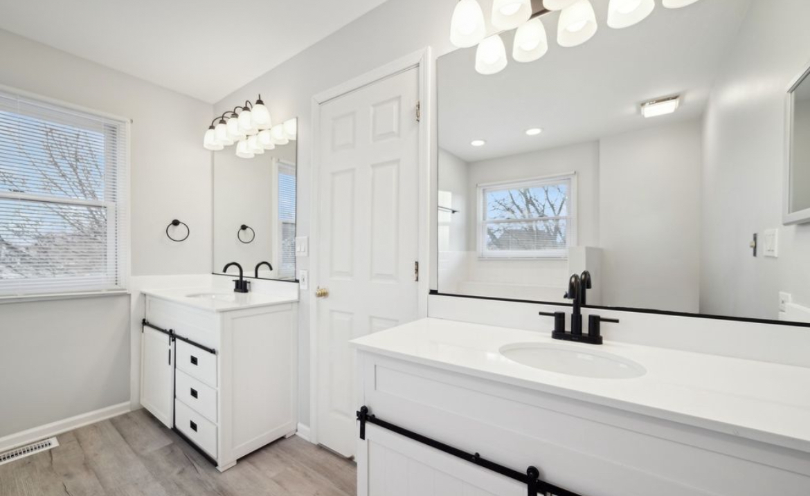 Elegant Bath Setup - vanity installation project by Custom Bath and Tile in Batavia